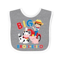 Inktastic Farmer Tractor EIEIO Big Bro Boys Baby Bib