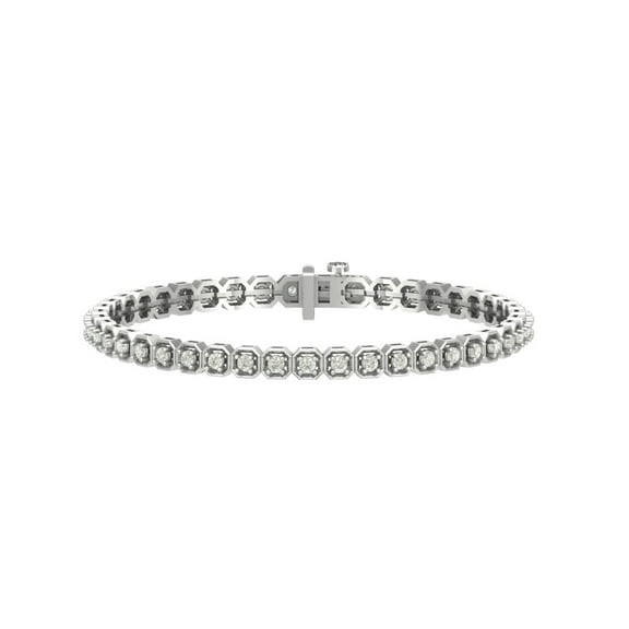 ARAIYA JEWELRY Sterling Silver Diamond Tennis Bracelet (3 Cttw, I-J/ I2-I3), 7"