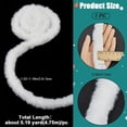 thumbnail image 2 of 4.75m Christmas Faux Fur Ribbon Trim 3cm White Fluffy Faux Fur Strips Artificial Rabbit Fur Crafts Sewing Trimmings Furry Ribbon for Costume Accessories Christmas Tree Winding Garlands, 2 of 9