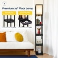 thumbnail image 5 of 72” Floor Lamp with Shelves and Drawers, Sturdy Shelf Lamp for Bedroom, 5 of 8
