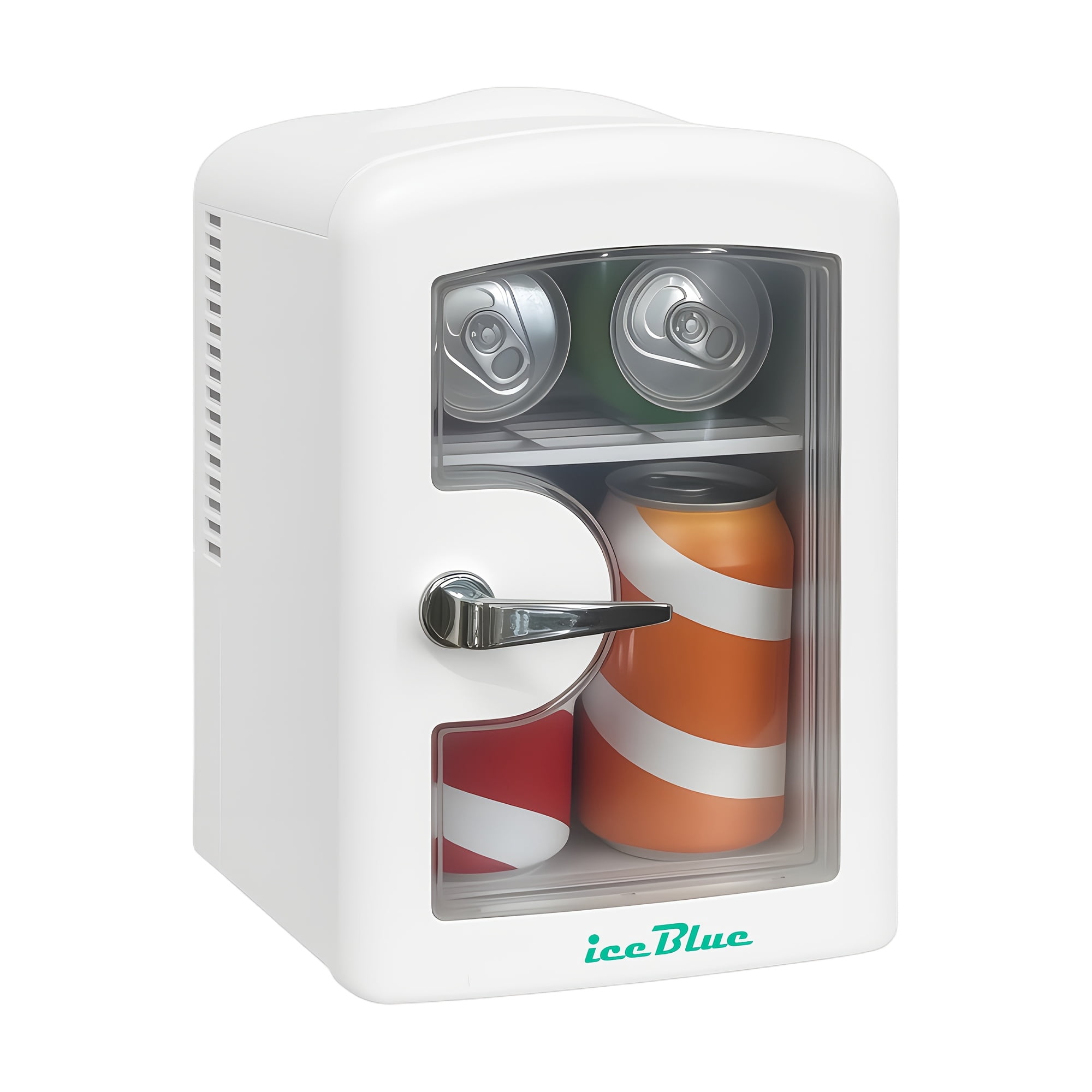 4-liter Portable Mini Refrigerator Freezer, Six 12-ounce Cans Compact Refrigerators, White