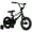 Inky Black, variant on Vollsch BMX Style Kids Bike for 2-8 Years Old Boys Girls Toddlers 12 Inch Bicycle with Training Wheels Coaster Brake, Blue