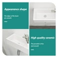 thumbnail image 5 of 14.57"×7.28"×3.54" White Ceramic Rectangle Wall-Mount Bathroom Sink with Single Faucet Hole, 5 of 9