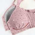thumbnail image 5 of XUNKUSGA Wireless Front Closure Bra for Women Scalloped Lace Side Bust Support Plus Size Minimizer Bras with Wide Mesh Shoulder Straps for Large Bust & Seniors,Pink02,42/95C, 5 of 9