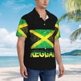 thumbnail image 4 of British Flag Chain Mens Hawaiian Shirt Short Sleeve Casual Button Up Tropical Summer Beach Shirt, 4 of 9