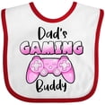 thumbnail image 3 of Inktastic Dad's Gaming Buddy- Pink Controller Boys or Girls Baby Bib, 3 of 4