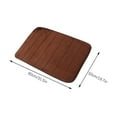 thumbnail image 2 of Hgallory Coral Velvet Bath Rugs Water Absorbing, Non-Slip Entrance Doormat Floor Mat for Bathroom Kitchen Toilet, Solid Color Modern Home Decor Door Mat, 20"x32", 1 Pack, Coffee, Rectangle, 2 of 6