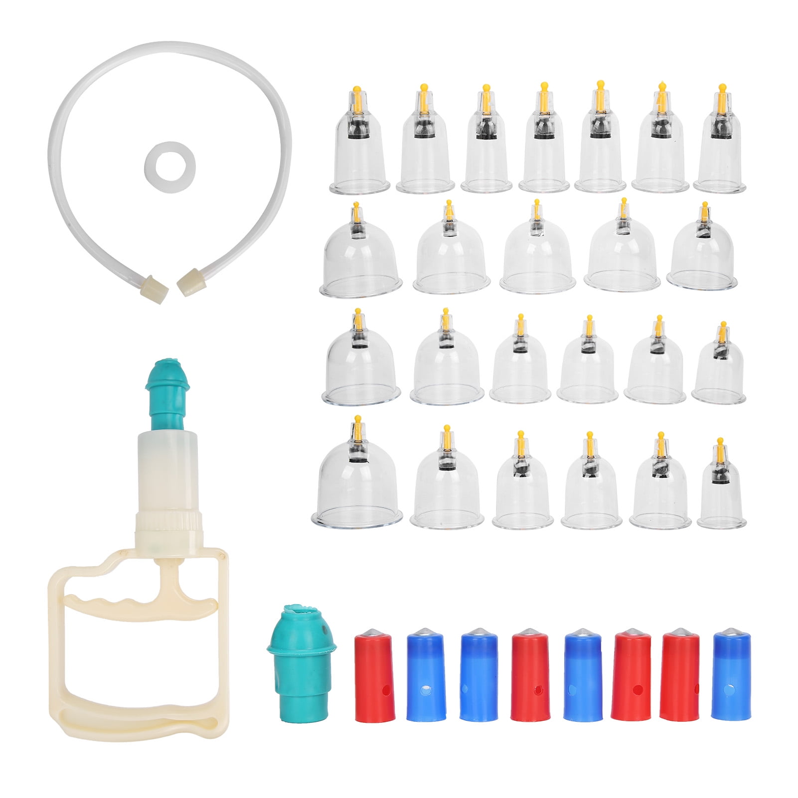 Yajisi 24pcs Professional Magnetic Therapy Vacuum Suction Cupping Set Body Treatment Device