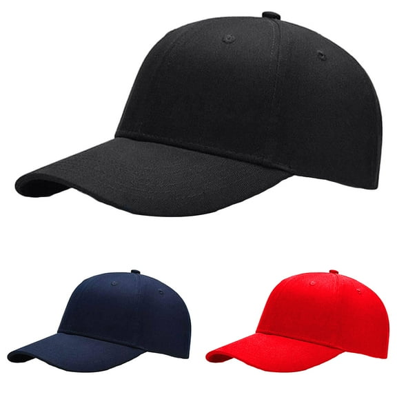 harmtty Fashion Men's Women's Solid Color Hip Hop Adjustable Baseball Hat Snapback Cap,Navy-blue