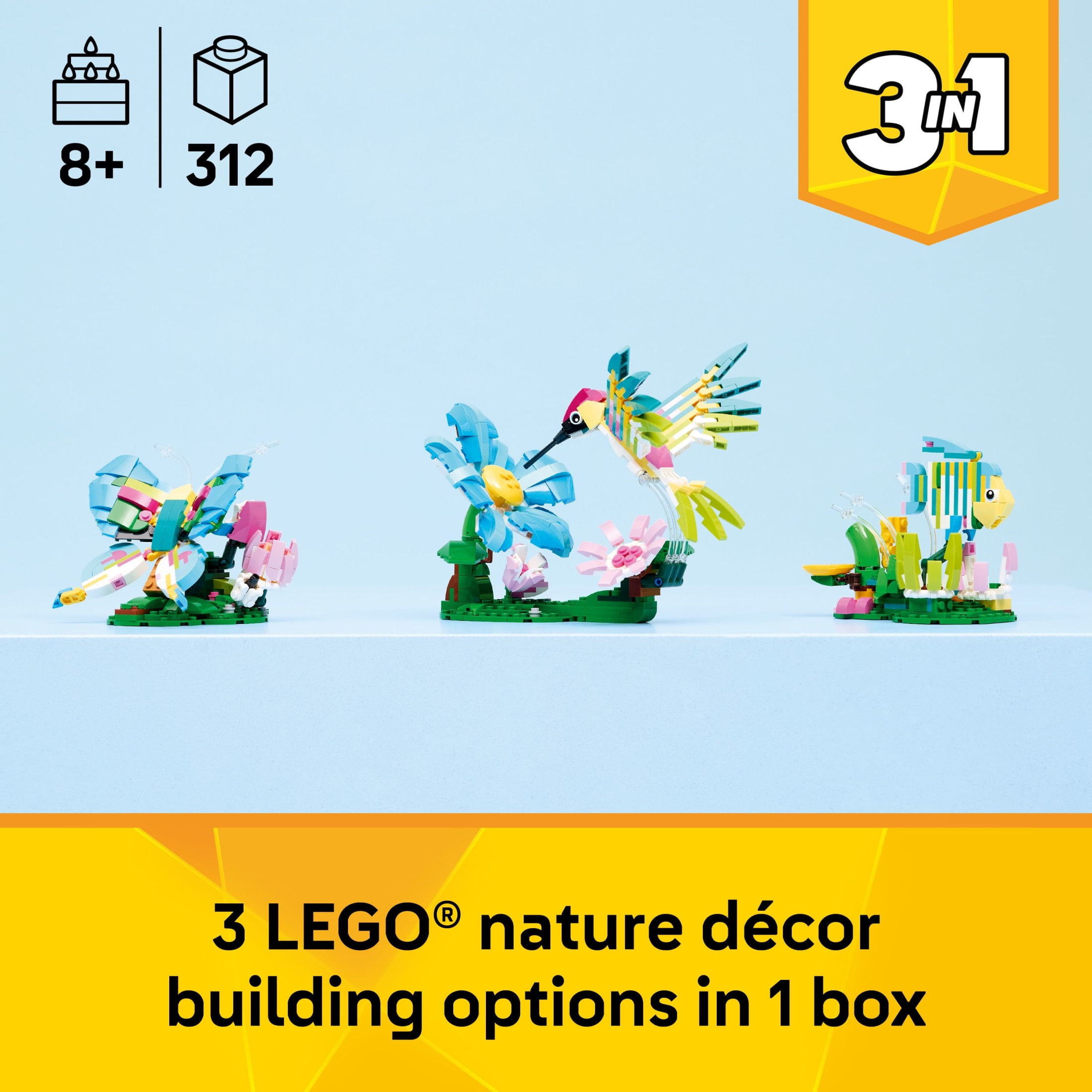 LEGO, Building Set, 31384, 3 in 1 Wild Animals Colorful