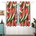 thumbnail image 2 of Cartoon Watermelon Pattern Blackout Curtains for Living Room Bedroom 55W x 54L Insulated Window Drapes 2 Panels, 2 of 5
