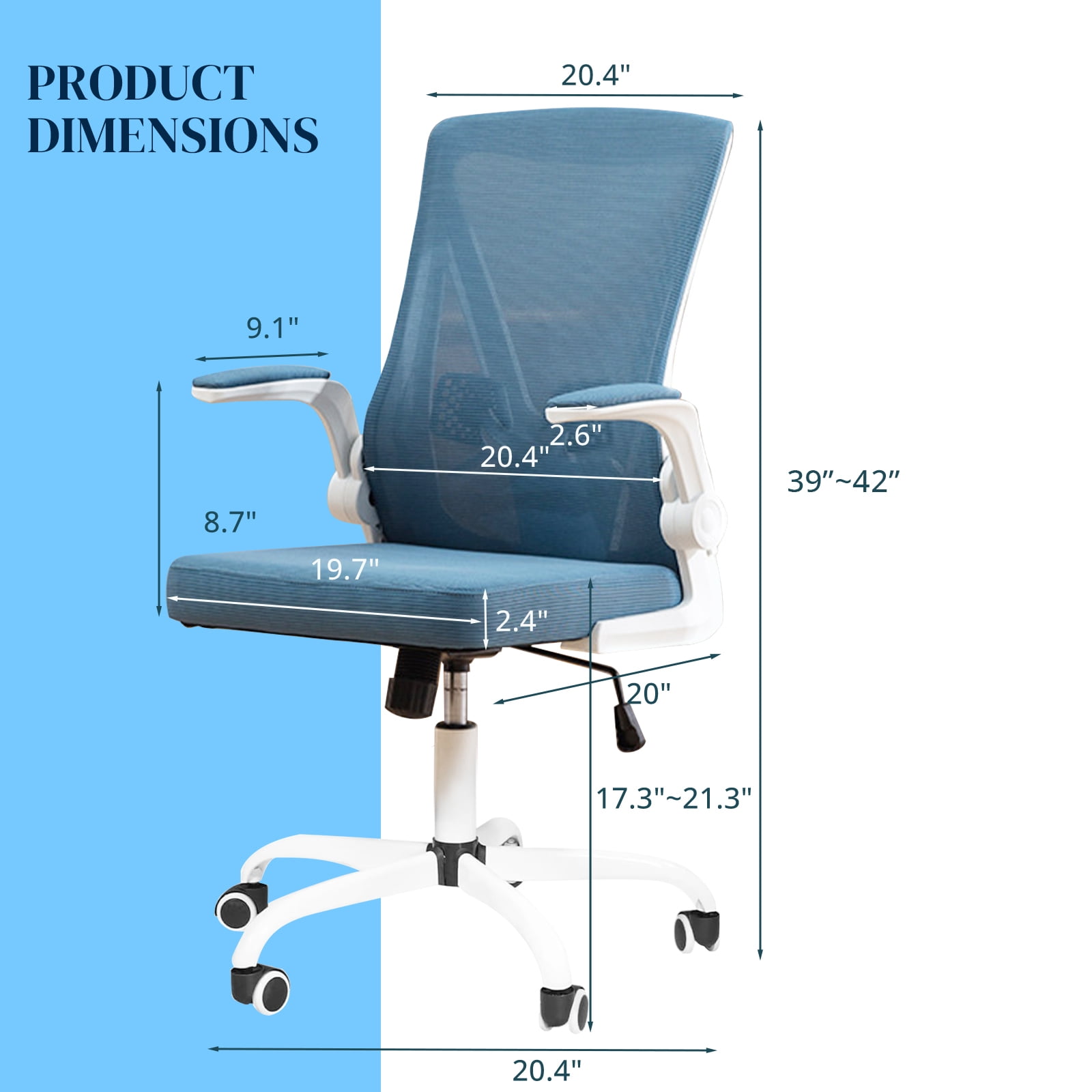 Maincraft Black and Blue Memory Foam Ergonomic Adjustable Seat