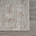 thumbnail image 6 of Laddha Home Designs 2' x 7.5' Ivory and Wine Red Distressed Geometric Rectangular Rug Runner, 6 of 6