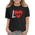 thumbnail image 6 of Plebaso Kids Valentines T-Shirts Cute Heart Graphic Tshirts for Boys Girls Short Sleeve Summer Tee Tops, 6 of 7