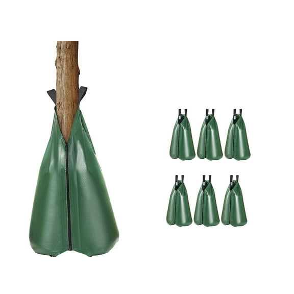 KFFKFF Tree Watering Bag, Set of 8, 20-Gallon Capacity for New Trees, 5-9 Hours Slow Release Drip Irrigation Bags with Zipper, Sturdy Watering Solution for Deep Root Hydration