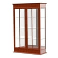 thumbnail image 1 of Waddell 791K-MB-EK Varsity 48 x 77 x 18 in. 2 Hinged Doors Lighted Floor Display Case, Mirror Back - Espresso, 1 of 5