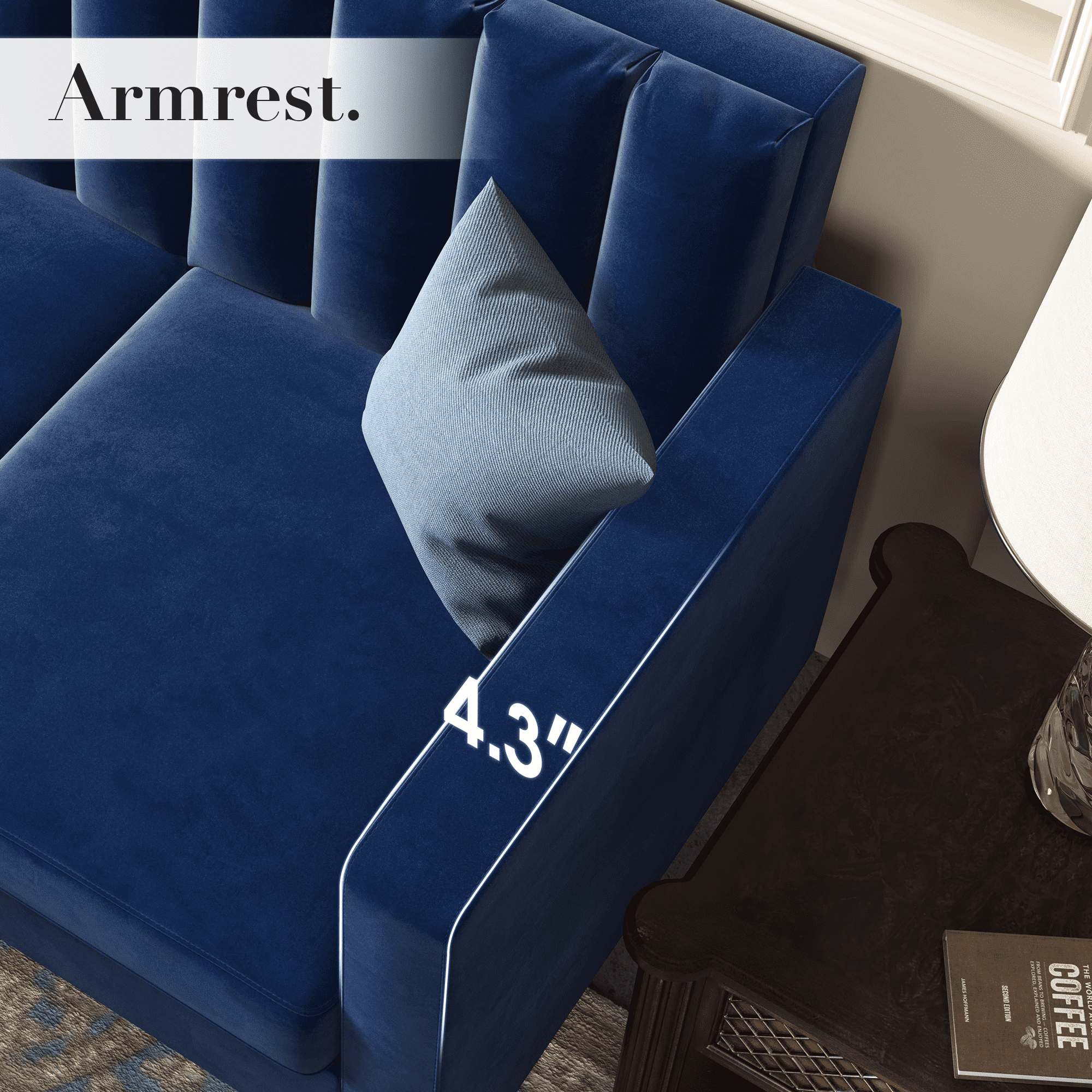 Buy HONBAY Contemporary Velvet Sectional Sofa Sleeper Couch for Living