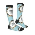 thumbnail image 3 of Balery World Travel Printed Novelty Socks Men's Women's Crew Socks Sports Socks Knee High Socks Cotton Socks Quirky and Cool Socks, 3 of 9