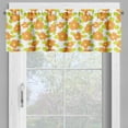 thumbnail image 2 of Ambesonne Orange Valance Pack of 2, Girls Doodle Floral, 54"X12", Apple Green Orange, 2 of 5
