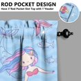thumbnail image 5 of Kitchen Curtains 36 Inch Short - 3 Panel Set, Mermaid Ocean Underwater Coral Design, Rod Pocket Window Curtain, 100% Polyester, Easy Wash for Farmhouse, Nautical Kitchen, Bathroom, 5 of 6