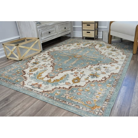 Rugs America Peyton Collection Antigua PT40A Vintage Transitional Area Rug 8' x 10'