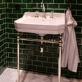 thumbnail image 3 of Whitehaus WHV024-L33-3H-PN Victoriahaus 23-1/2" Rectangular Ceramic Lavatory Console Sink, 3 of 5