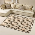 thumbnail image 1 of DouZhe Tapis Moderne à Motif Animal Noir et Jaune, Tapis de Sol Antidérapant Lavable en Machine, Style Paillasson, 63x48 Pouces, 1 of 6