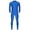 Blue, variant on TiaoBug Men's One Piece full Length Gymnastic Jumpsuit Long Sleeve Leotard Bodysuit Athletic Unitard White Medium