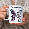 thumbnail image 2 of October Girl Butterfly I Am The Storm 11oz White Ceramic Coffee Tea Mug, Inspirational Gifts For Women, For Birthday Women, On Birthday, Holiday, 2 of 7