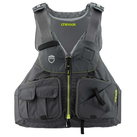 NRS PFD Foam Chinook Unisex Fishing Kayak Lifejacket, Charcoal,