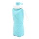 thumbnail image 3 of Botella de agua plegable de silicona de grado alimenticio de 600 ml, botella de agua segura para niños con boca ancha para acampar, viajar, deportes, azul claro, 3 of 10