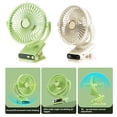 thumbnail image 3 of lixuesong Rechargeable Clip On Desk Fan With 5 Speed Setting 2000mAh Battery USB Rechargeable Fan For Office Car Camping Strollers, 3 of 3