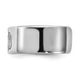thumbnail image 3 of Solid 14k White Gold Monogram Cigar Style Ring Band Size 8, 3 of 5