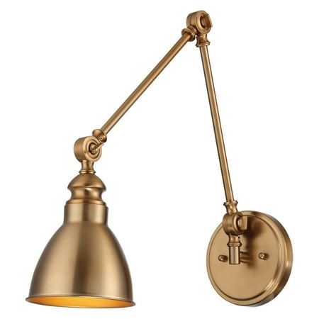 Savoy House Dakota 1 Light Adjustable Sconce in Warm Brass