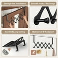 thumbnail image 2 of MetalM - Expands Over The Door Hook Rack, Heavy Duty No Drill Hooks for Bathroom, Bedroom, Kitchen, Closet - Over The Door Hanger for Towels, Robes, Bags, Coats(Black), 2 of 6