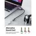 thumbnail image 2 of Adaptador de audio USB a conector de 3,5 mm, tarjeta de sonido UGREEN, 24 bits, 96 kHz, 2 of 9