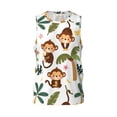 thumbnail image 2 of Easygdp Monkeys Swinging from Palms Men's Mesh Basketball Jersey Quick Drying Sleeveless Shirts Fitted Muscle Tank Tops Sport Round Neck T-Shirt - 4X-Large, 2 of 9