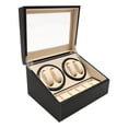 thumbnail image 3 of 4+6 Luxury Automatic Rotation Watch Winder Leather Storage Case Display Box Gift, 3 of 14
