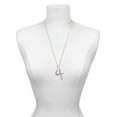 thumbnail image 3 of Delight Jewelry Silvertone Beaded Horseshoe I Set You Apart Engraved Cross Zoey Necklace, 28", 3 of 4