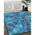thumbnail image 2 of Ahgly Company Indoor Rectangle Patterned Blue Novelty Area Rugs, 5' x 8', 2 of 6