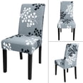 thumbnail image 3 of Pattern Chair Covers for Dining Room Set of 4, High Stretch Removable Washable Parsons Chair Slipcover for Home Party Hotel Wedding Ceremony (Flower,4PCS), 3 of 6