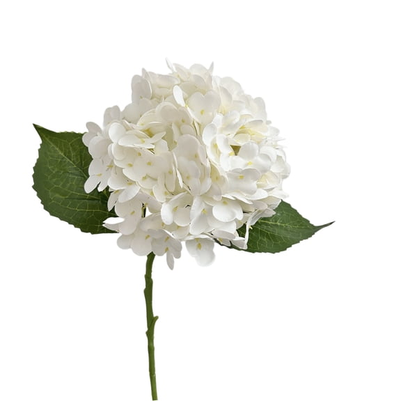 Faux Hydrangea Flower Head 20 Inch, 3D Embroidered Simulation Blooms for Wedding Centerpieces, Hotel Lobby Decor, Fake Flowers in Vase, One Large Artificial Hydrangea