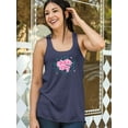thumbnail image 2 of Mothers Day Pink Cute Flowers Racerback Tank Women -Image by Shutterstock, Female XX-Large, 2 of 4