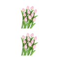 thumbnail image 3 of Bearachild 10 bolsas de decoración de flores de plantas verdes para bodas, ramos simulados realistas para un ambiente romántico, rosa claro Rosa claro 2Conjunto, 3 of 6