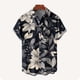 thumbnail image 3 of Ceisia Men's Relaxed Fit Sketch Floral Print Hawaiian Shirts, Short Sleeve Cuban Collar Button-Down Casual Summer Tops Gifts, 3 of 4