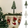 thumbnail image 1 of Adorno de borla de árbol de Navidad tejido a mano con cuerda | Decoración de poliéster en capas | Beige y verde | 9,84 x 22,83 in | Tapices festivos para casa de fiestas, chimenea, escaparate, 1 of 6