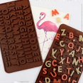 thumbnail image 2 of Juego de 2 moldes de silicona para chocolate y dulces con forma de letras y números, 2 of 5