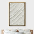thumbnail image 3 of PixonSign Framed Wall Art Geometric White Paint Slash Waves Abstract Shape Paintings Minimalism Modern Art Decoration Contemporary Canvas Prints Fine Art Cool for Rooms - 16"x24" Natural, 3 of 5