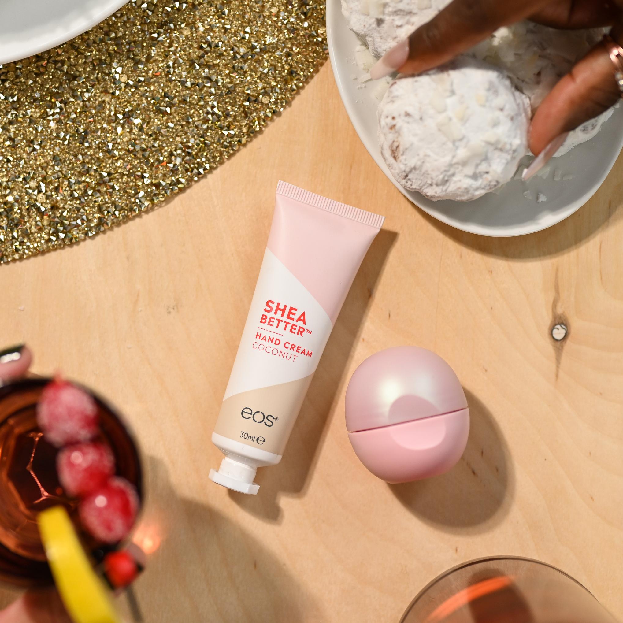 eos Holiday Lip Balm & Shea Better Hand Cream – Pink Champagne & Coconut - image 3 of 4