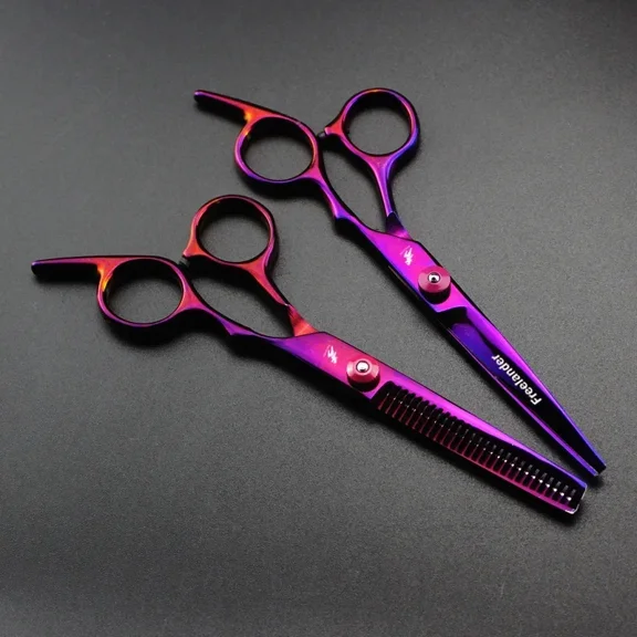 1pcs Teeth Clipper purple cutting Professional 6 inch Hair Scissors Thinning Barber Cutting Hair Shears Scissor Tools Hairdressing Scissors